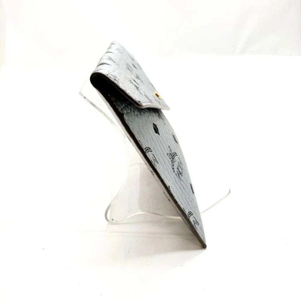 MCM Clutch Bag Silver PVC 238-070325 - Picture 4 of 13